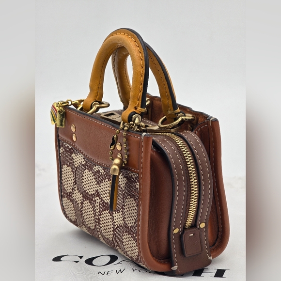 Coach 1941 Rogue Satchel 12 In Signature Jacquard , GUC - Picture 2 of 16